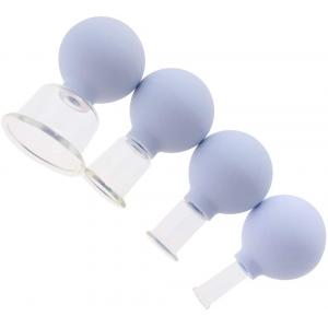 4 Pcs Different Size Vacuum Cupping Glass Cupping Therapy Set For Face Cupping Facial Set Suction Type For Face&Body