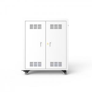 China 4 Wheels 30 Slots Chromebook Charging Cabinet With Cooling Fans supplier