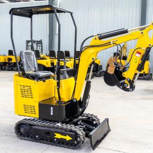 Widely Used Micro Machine 1.2 Ton Yellow Mini Excavator With Rubber Track