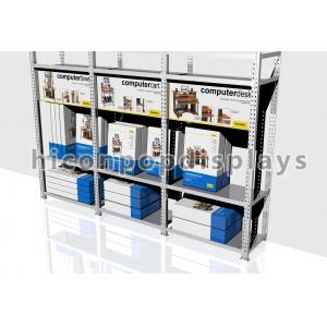 Heavy Duty Retail Gondola Shelving Units Flooring For Computer Desk
