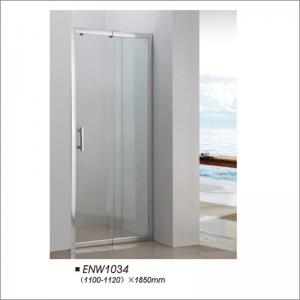 Clear Tempered Glass Sliding Shower Door With Aluminum Alloy Frame OEM