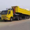 3 axle 4 axle 50t dump tipper truck trailer for sale Hg60 steel white and yellow