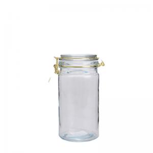 China 1000ML Airtight Glass Spice Jars Empty Clear Seasoning Containers supplier