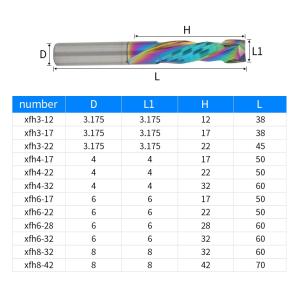China Outils de précision DLC revêtement de carbure fin de broyeur 8 mm 10 mm Cnc routeur Outils Bit Set wholesale