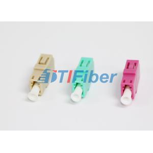 China LC PC Multimode Fiber Optic Adapter with PBT Beige Color Housing supplier