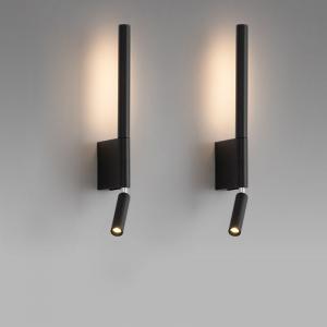 350 Modern Adjustable Swing Arm Wall Lamp Black White Light for Bedroom Bedside House Reading Living Room Home Hallway