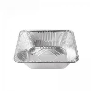 Envases de comida resistentes del papel de aluminio Pan With Foil Lid para llevar profundo disponible