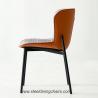 Finish Fabric Side 50cm 53cm 78cm Leather And Steel Dining Chairs