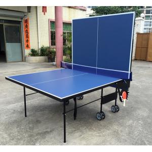 9FT Folding Indoor Table Tennis Table MDF Ping Pong Table Metal Accessories Rack