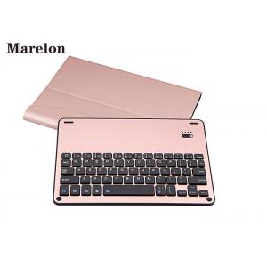 Pink Aluminium Ipad Air Keyboard Case , Stand PU Case Cover 10m Work Distance