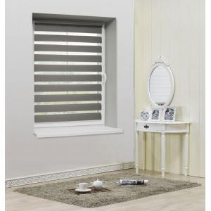 fireproof Room Darkening Zebra Shades , Coffee Day And Night Vertical Blinds