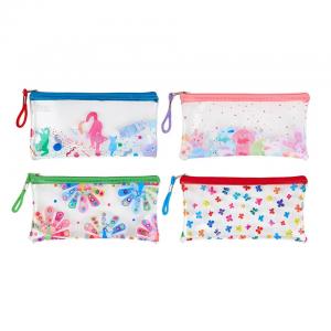 Frosted Mini PVC Pencil Pouch Custom Colored PP Plastic Pencil Pouch With Zipper