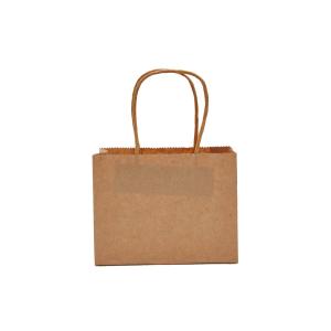 80gsm Kraft Paper Tote Bag With Twist Handles Food Packing
