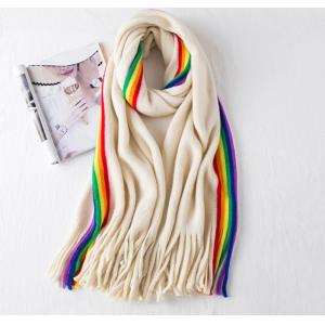 Soft Material Winter Knitted Scarf Acrylic / Wool Material Warm For Men / Women