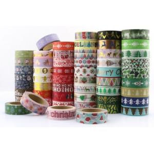 mini masking paper washi tape roll,China factory custom 100 rolls Halloween Christmas festival design washi paper tape