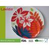 China Colorful Garden Melamine Plates Bowls , 10&quot;/ 8&quot; Shatter Proof Melamine Christmas Plates wholesale