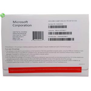 China Microsoft Windows 10 Home / Pro OEM 64 Bit Package Software DVD + COA License supplier