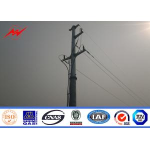 Conical Urban Road Electrical Power Pole Galvanized Steel Tapered 10kv - 550kv