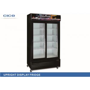 China Double Door 1000L Upright Display Refrigerator With Free Standing supplier