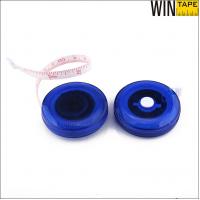 China Blue Semi Transparent Custom Logo Tape Measure Circular shape OEM ODM on sale