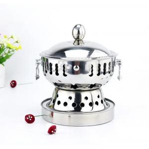 Alcohol Stove Buffet Pot With Lid / Stainless Steel Alcohol Pot