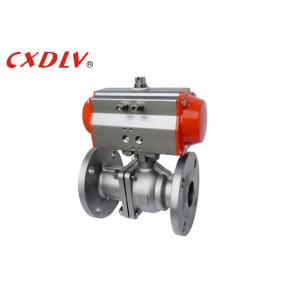 China Flange Industrial Pneumatic Actuated Ball Valve SS Water Control Valve WCB Rotary supplier