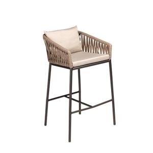 China 98cm Height 52cm Depth Wicker Breakfast Bar Stools UV Resistant on sale