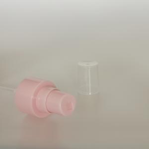 24mm Mist Spray Pump Cap 24410 Solid Pink Smooth Closure 0.12ml PP Dust
