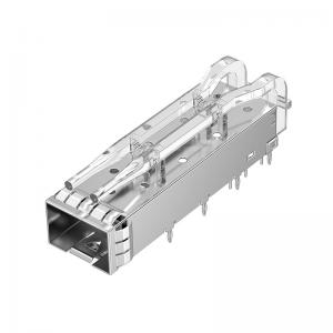 LP11BC02200 SFP+ 1x1 Cage Press-Fit With Light Pipe