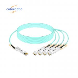 AOC Ethernet Fiber Optic Breakout Cable 400G QSFP-DD To 4*100G QSFP28