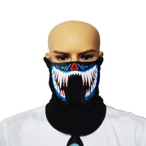 máscara ativada sadia de 2018 LED/EL para partidos do festival uma luz assustador acima da fonte da máscara do traje do EL de Cosplay para o dance party
