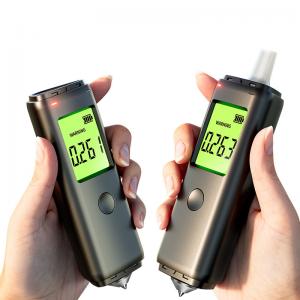 Black Personal Home Blood Alcohol Tester With Rechargeable Lithium Battery