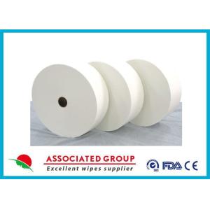 China Customzied Size White Spunlace Nonwoven Fabric For Alternative Use , Ultra Soft And Thick on sale