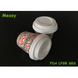 Small 4oz Disposable Paper Cup Lids / Coffee Cup Cover Free Sample Eco Friendly