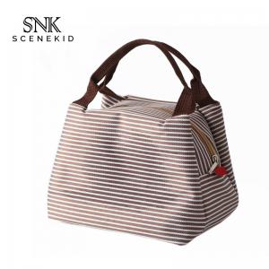 China Leakproof White Striped Oxford Thermal Cooler Bag supplier