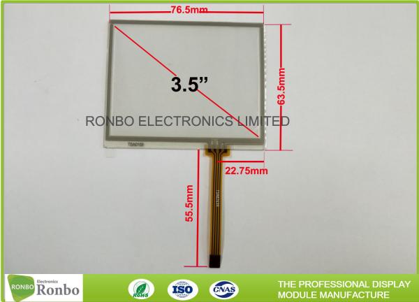 4 Wire Touch Screen Control Panel , 3.5 Inch Industrial Resistive lcd touch