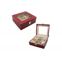 China Vintage Printed Luxury Wooden Jewelry Box Case With Glass Top Recyclable on sale