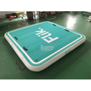 Logo Available Blow Up Inflatable Pontoon Boat For Fishing Swim Platform For River