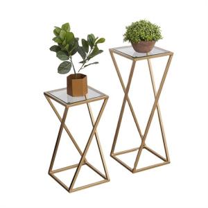 Luxury Metal Flower Planter Stand Customized Gold Plant Stand Indoor