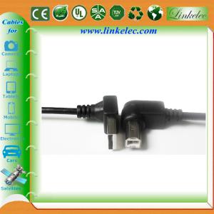 Double angle USB cable printer cable