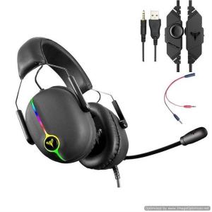 China 7 dot 1 channel gaming headset ENC MIC noise reduction High end gamer headphones RGB light supplier
