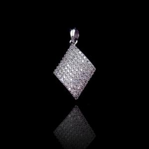 China Luxury Micro - Setting Zircon Stone Pendant Shining Silver Wedding Jewellery supplier