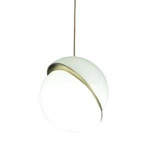 China Lee Broom Crescent LED Pendant Lights Brushed Brass Globe Brushed Brass Opal Acrylic supplier