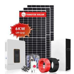 China Eco Friendly Off Grid Solar System Kit 6kw PV System Pure Sine Wave Inverter wholesale