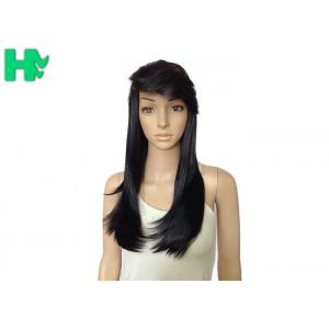 China High Temperature Fiber Long Straight Synthetic Wigs With Bangs supplier