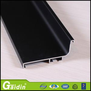 China Alloy 6063 Champagne Brushed Aluminium Extrusion Profile For Cabinet supplier