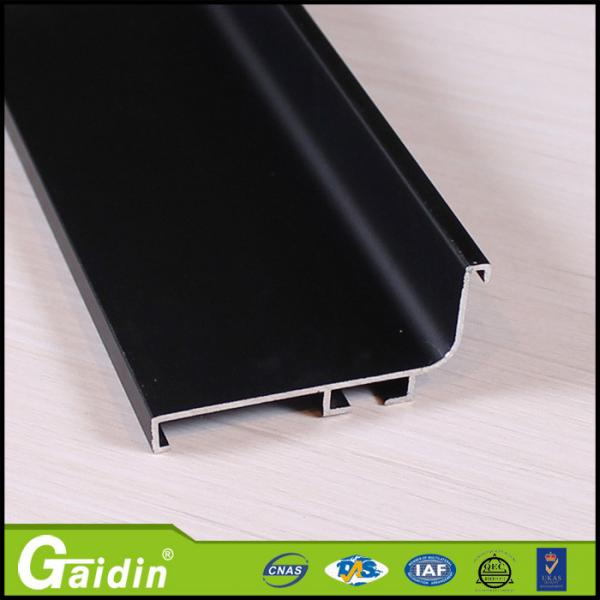 Alloy 6063 Champagne Brushed Aluminium Extrusion Profile For Cabinet