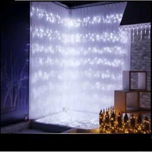 outdoor christmas waterfall lights