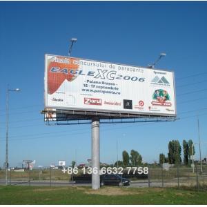 Unipole three sides advertising rotating panel billboard