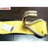 Yellow Heavy Duty Tie Straps , Truck Tie Down Ratchet Straps With Container